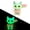 Luminous Rainbow, variant on 3pc 3D Printed Mini Cute Cat Figure Multi-joint Movable With Glittering Eyes For Room Decoration Accessories Kids Gift