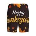 thumbnail image 4 of Picia Happy Thanksgiving 1 Pajama Shorts for Men, Men's Pajama Bottoms, Sleepwear,Short Pajama Pants-Medium, 4 of 9