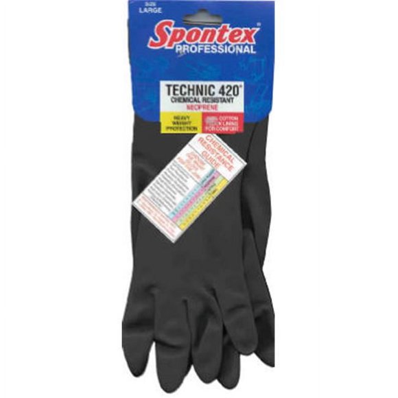 Spontex 33556 Gant en Néoprène Robuste Doublé en Flocage - Très Grand