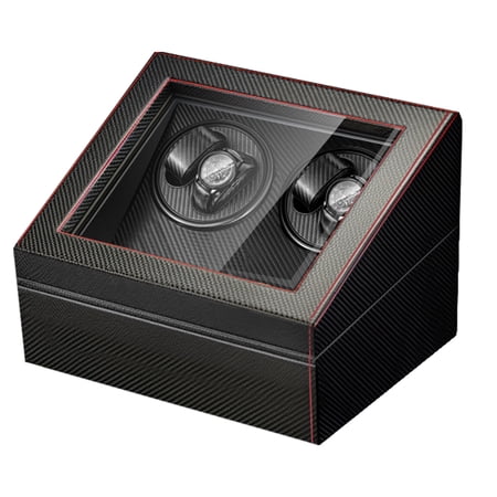 4+6 Self Winding Watch Display Box Storage Case Black Automatic Rotation Watch Winder Box