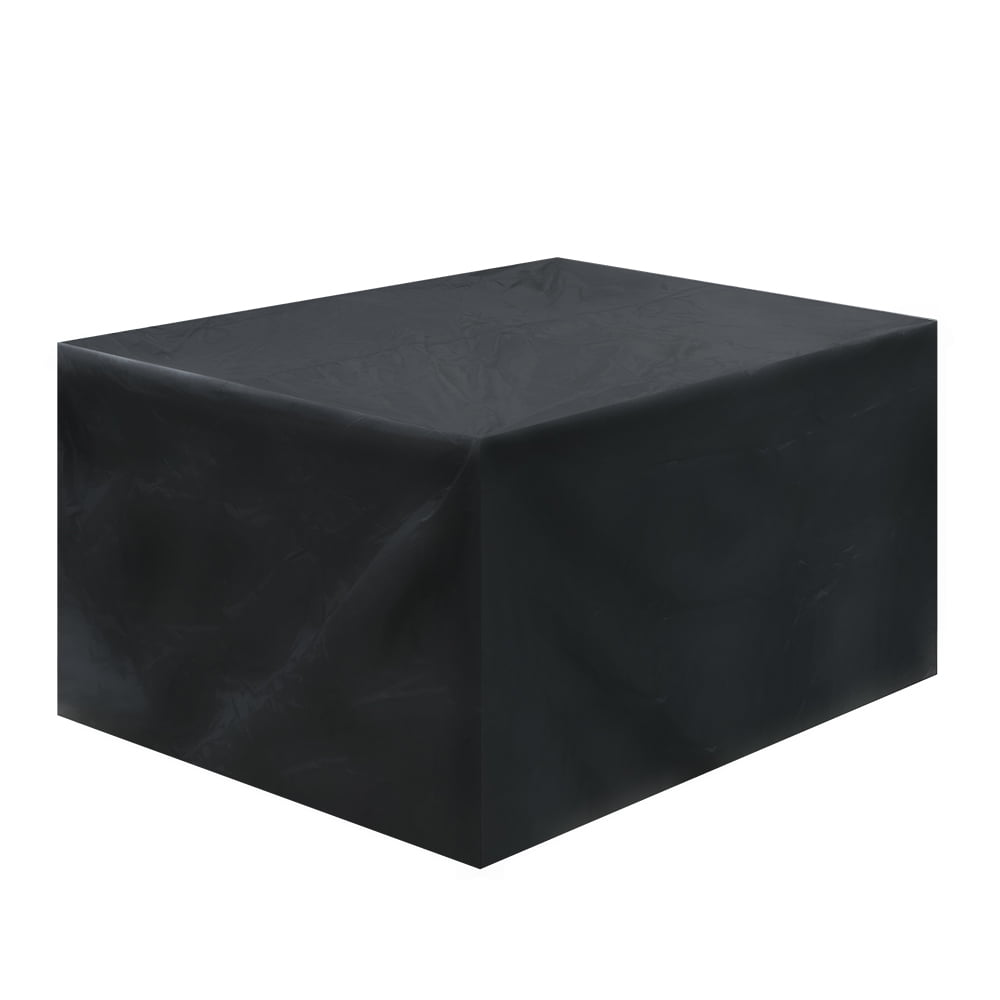 Rectangle Table Black Cover For Outdoor Protection Durable Polyethylene 