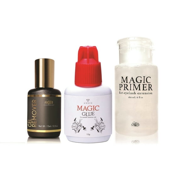 AMBER LASH Magic Glue  Lash Primer   Gel Remover Set
