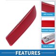 thumbnail image 4 of Unique Bargains Rear Right Side Bumper Reflector Side Marker No.8191013022/8191013020 for Toyota RAV4 06-12 Red, 4 of 7