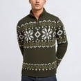 thumbnail image 2 of FYDUU Christmas Sweater Cardigan Men's Autumn Winter Outdoor Casual Cardigans Style Slim Fit Pullover Knit Sweater Jacket Trendy Sweater Tops, 2 of 4