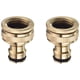 thumbnail image 1 of Conector de grifo de riego con rosca BSP 2 en 1 de 3/4'' y 1/2'' de latón Rawiri, adaptador de grifo roscado, paquete de 2, 1 of 6