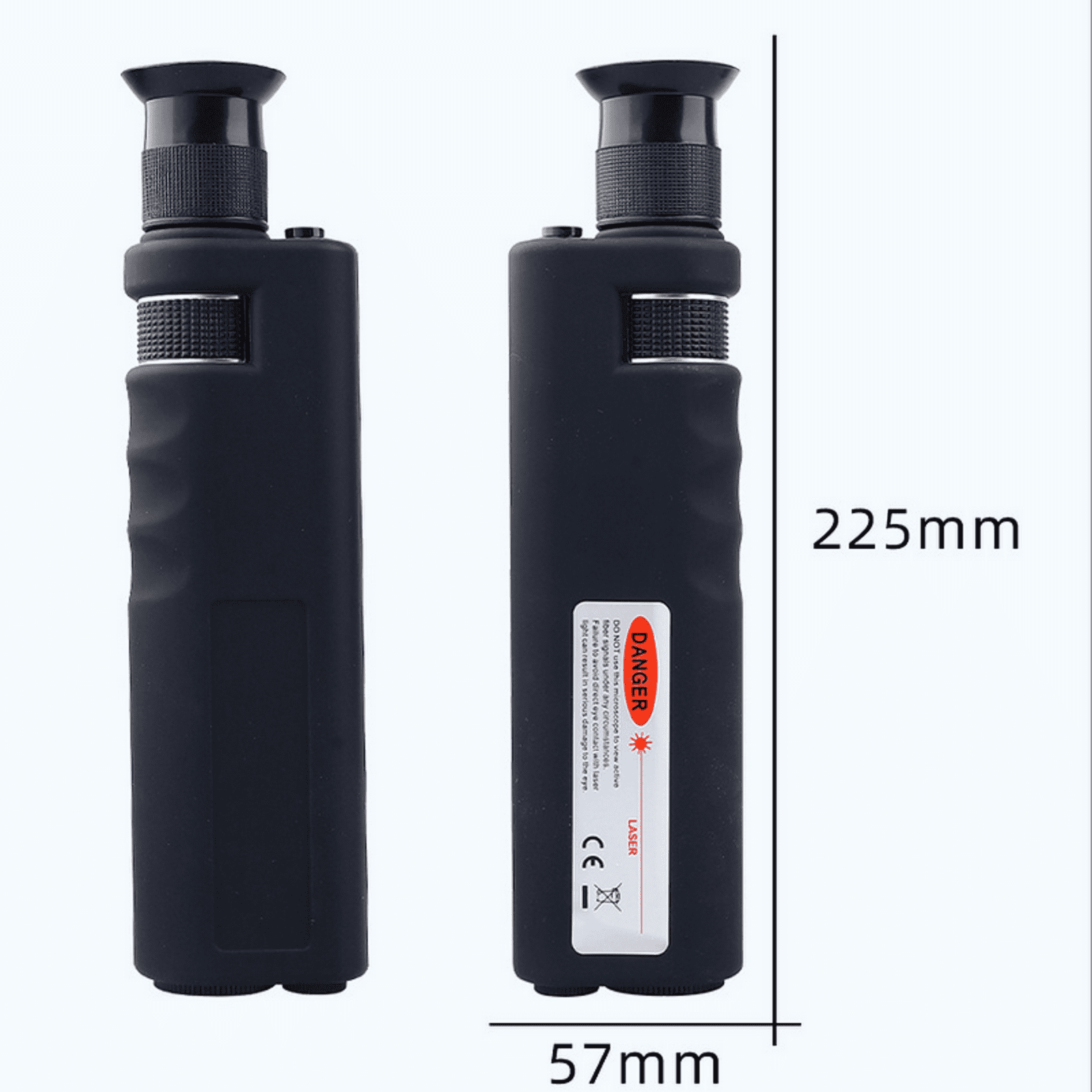 200x Handheld Fiber Optic Microscope Inspection Tool with 1.25mm/ 2.5mm Adapter, Fiber Cable Microscope Detector