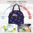 thumbnail image 4 of Naloa Eggplant Print Lunch Bag for Women & Men Insulated Lunch Box or Cooler Lunch Tote Bags for Work, Travel, Outdoor, 4 of 5