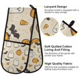 thumbnail image 2 of Yayeee Double Oven Mitt Kitchen Heat Resistant Baking 35" x7" Quilted Glove, Halloween Cute Ghosts, 2 of 6