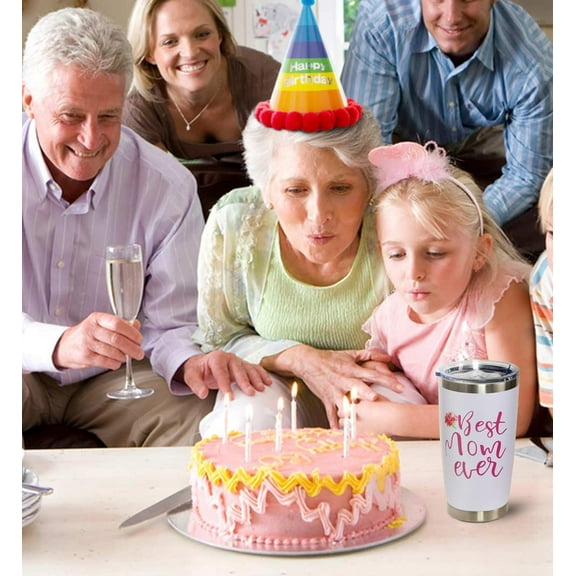 Best Mom Ever Tumbler, Gifts for Mom From Daughter Son, Mothers Day Gifts for Mom - Birthday Gifts for Mom, Unique Christmas Gifts Ideas for Mom - 20 Oz Mom Travel Tumbler with Straw and Lid