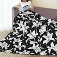 thumbnail image 6 of Sikiie Lilies Flowers Ultra-Soft Micro flannel Blanket Luxury All Seasons Warm Blanket for Bedding Sofa and Travel (4 sizes)-60"x50", 6 of 7