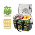 thumbnail image 2 of FORMRS Insulated Cooler Bag 24 Cans Capacity Soft Leakproof Lunch Box with Side Pockets, Orange Tree Pattern, 2 of 7