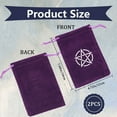 thumbnail image 2 of DIY 2pc Velvet Tarot Card Storage Bags Drawstring Pouches Packaging Bag Rectangle Star 180x120mm, 2 of 6