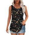 thumbnail image 2 of YUGYXL Women's Casual Basic Going Out Tank Tops Loose Fit Sleeveless Crew Neck T Shirts Plus Size Fashion Tie-Dye Tunics Blouse Summer Floral Graphic Tees Multicolor,L, 2 of 6