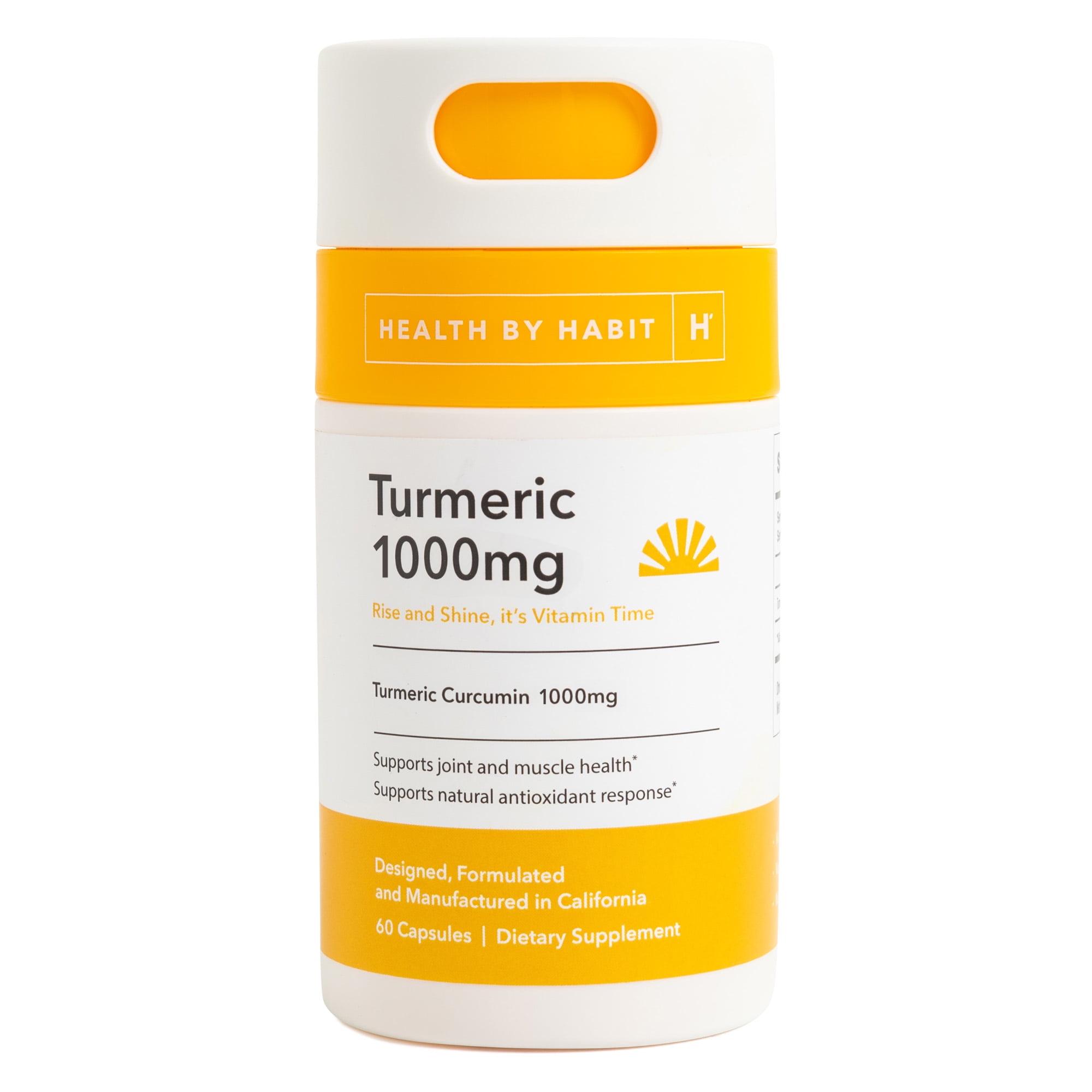 Health by Habit Turmeric 1000mg Supplement 60 Capsules