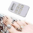 thumbnail image 5 of 24pcs Summer Shining False Toe Nails Women Fake Toe Nails Artificial Full Cover Toenails, 5 of 8