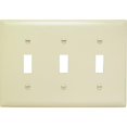thumbnail image 1 of SP3IU 3 Gang 3 Toggle Openings Urea Wall Plate, Ivory, 1 of 1