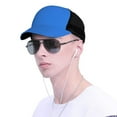 thumbnail image 4 of Disketp Dodgerblue Print Trucker Hat Men Women - Mesh Baseball SnapBack Cap, 4 of 7