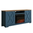 thumbnail image 4 of FESTIVO 70" Farmhouse TV Stand with Fireplace, Fits up to 75" TV - Navy, 4 of 5