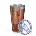 thumbnail image 2 of 16oz Tumblers Pioneer Flower Floral Print Pattern Stainless Steel Vacuum Insulated Double Wall Travel Tumbler Cups Mug with Lid and Straw,Cleaning Brush for Coffee,Tea, 2 of 4