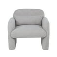 thumbnail image 5 of New Modern Teddy Fleece Armchair - Gray Accent Chair with Removable Pillow, Anti-Static Material & 350lb Load Capacity for Home Office, 5 of 7