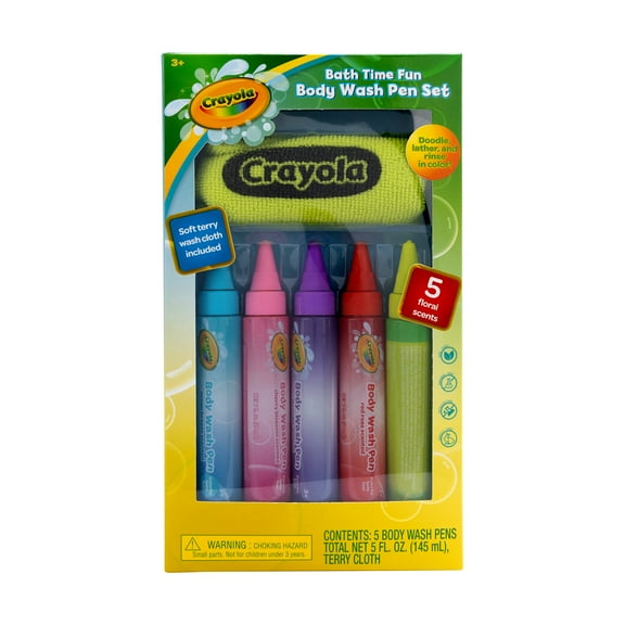 Crayola Body Wash Pen Set, 6 Pieces, 5oz