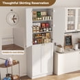 thumbnail image 3 of Homieasy 80" Kitchen Pantry Cabinet, Extra Tall Arch Storage Cabinet, White, 3 of 9