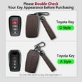 thumbnail image 2 of for Toyota Key Fob Coverwith Leather zinc Alloy Keychains,for 2022-2024 2025 Toyota Tundra, for 2023-2025 Sequoia,for Camry 2025, for 2024 Grand Highlander,for 2024 Tacoma Keychain, 2 of 9