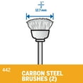thumbnail image 3 of Dremel 442-02 1/2" Carbon Steel Brushes 2 Pack, 3 of 3