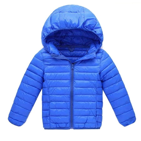 

SYNPOS Toddler Little Big Child Boy Girl Lightweight Puffer Hooded Jacket Coat
