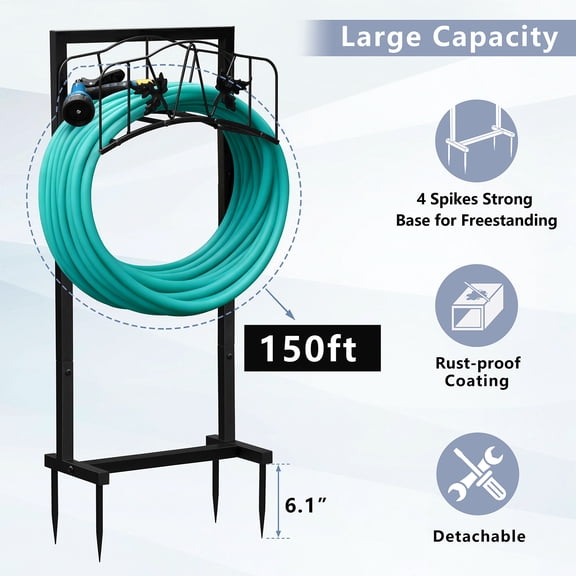 ATR ART to REAL Detachable Garden Hose Holder, Freestanding Water Hose Holder for Outside