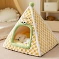 thumbnail image 4 of ShadeMart Foldable Cat Bed Cave with Removable Pillow, Conical Soft Pet Bed with Anti-Slip Bottom & Complimentary Blanket, Washable for Indoor Cats, 4 of 7
