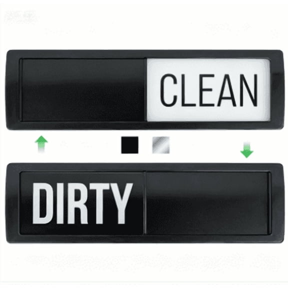 Dishwasher Magnet Clean Dirty Sign, 2 Options with Running Options, Brushed Gold Dishwasher Magnet Easy to Switch, Residue Free Adhesive Included A10