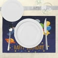 thumbnail image 3 of Ambesonne Birthday Place Mats Set of 4, Astronaut Balloon, Standard Size, Multicolor, 3 of 6