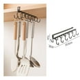 thumbnail image 1 of Cabinet Storage Rack Multifunctional Wardrobe Organizing Rack 6/12 Hooks Kitchen Cup Holder No Punching Storage Rack Organizer black 12-hook, 1 of 6