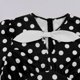 thumbnail image 4 of Puntoco Vestido De Manga Corta Con Cuello En V, Falda Con Vuelo De Cintura Elástica De Manga Corta Con Cuello En V Retro Hepburn Para Mujer Negro Xl, 4 of 6