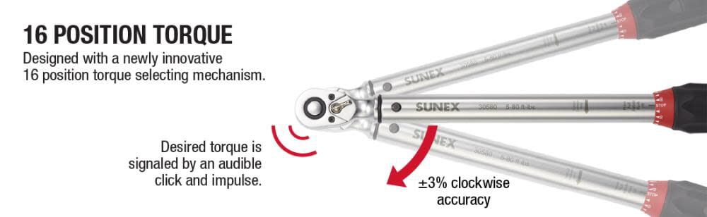 Sunex Indexing Torque Wrench 3/8In Drive
