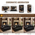 thumbnail image 6 of AENKYO 63" Faux Leather Loveseat, Mid-Century Chesterfield 2-Seater Sofa with Tufted Back & Nailhead Trim, Black, 6 of 8