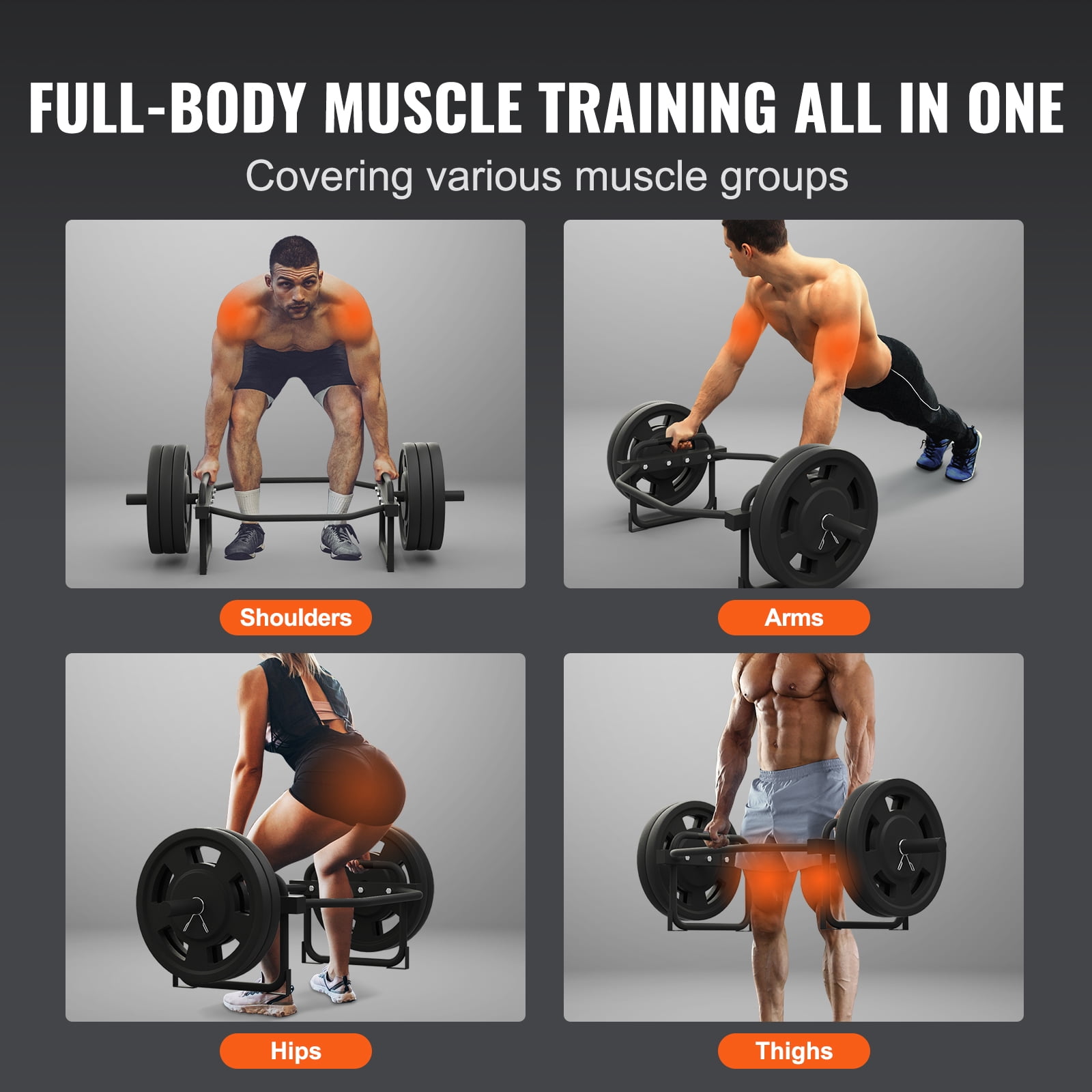 KFFKFF Hex Trap Bar Shrug Deadlift Squat Shrug Bar Weight Lifting Barbell