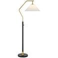 thumbnail image 2 of Possini Euro Design Rook Mid Century Modern 66" Tall Standing Floor Lamp Light Curved Chairside Arc with Dimmer Gold Metal Bedroom, 2 of 9