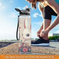 thumbnail image 6 of Sports Water Bottle 1000ML Tritan Food Grade Clear Water Bottle Fitness Outdoor Sports Bike Flower Cartoon Rabbit, 6 of 7