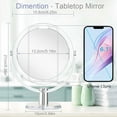 thumbnail image 4 of Vanity Mirror Makeup Mirror with Stand, 1X/15X Magnification Double Sided 360 Degree Swivel Magnifying Mirror, 6.25 Inch Portable Table Desk Counter top Mirror Bathroom Shaving Mirror, 4 of 6
