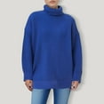 thumbnail image 7 of Xdegoge Sweaters for Women Long Sleeve Turtle Neck Sweater Knit Ribbed Soft Pullover Basic Solid Color Pullovers Fall Winter Plus Size Causal Warm Top, 7 of 7