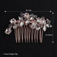 thumbnail image 2 of Crystal Bride Wedding Hair Comb Silver Bridal Headpieces Rhinestone Pearl Hair Pieces Bridesmaid Side Combs Hair Accessories for Women, 2 of 2