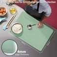 thumbnail image 3 of Silicone Pastry Mat Extra Large 24"X16" Non-stick Baking Mat With High Edge, Food Grade Silicone Dough Rolling Mat For Making Cookies Macarons Multipurpose Mat Countertop Mat Placemat (Green), 3 of 5