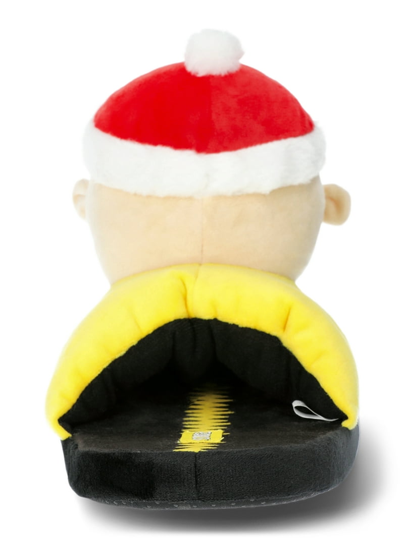 Peanuts Charlie Brown Plush 3D Slippers Christmas NEW Santa Hat 9/10 Men’s Peanuts Family Christmas Character 3D Scuff Slippers, Kids  main image 4
