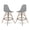 Gray, variant on Aron Living Pyramid 28" Plastic and Wood Counter Stools in Green (Set of 2)