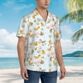 thumbnail image 3 of Gukieu Squirrel In The Forest Print Men's Short-sleeved Shirts, Button-down Lapel Hawaiian Shirts, T-shirts, Beach Vacation Summer Casual Wear,XX-Large, 3 of 7