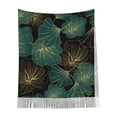 thumbnail image 2 of Foulard à Franges pour Femmes, Texture Feuille de Ginkgo, Châle Long, Léger et Chaud, 2 of 6