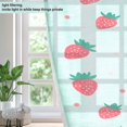 thumbnail image 4 of Yayeee Window Curtains Set of 2 for Living Room Light Filtering 63"x52", Green Strawberry, 4 of 7