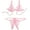 Pink, variant on PULLIMORE Womens Sexy Lingerie Lace Bra Thong Panty Set Babydoll Underwear (White, L)